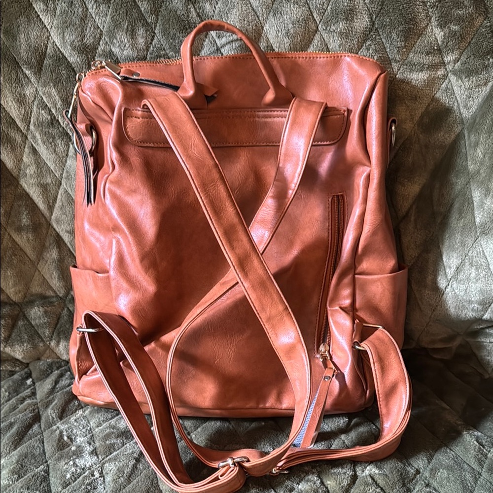 Stylish Tan Backpack - Picture 2 of 2